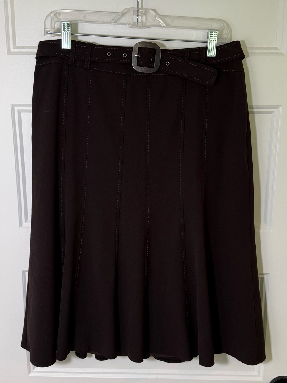 Gerry Weber Dark Brown A-Line Skirt with Belt